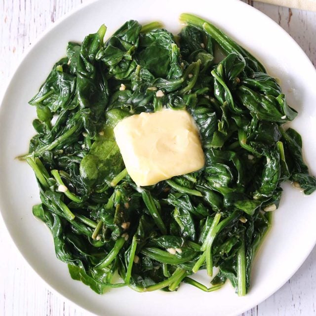 Butter Garlic Sauteed Spinach - Healthy Recipes Blog