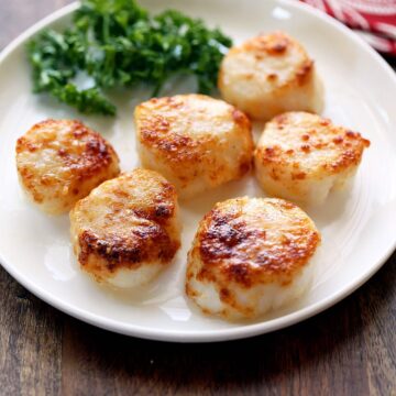 Broiled scallops.