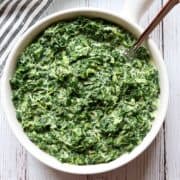 Creamed spinach.