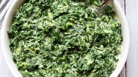 healthy creamed spinach