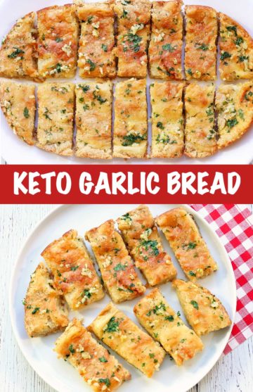Cheesy Keto Garlic Bread - Healthy Recipes Blog