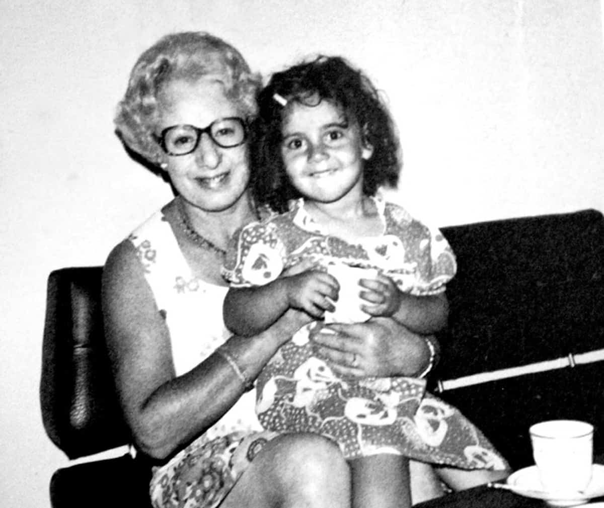 Young Vered with grandma Miep.