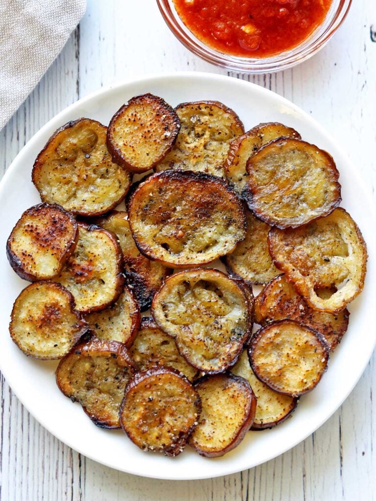 Crispy Eggplant Chips Healthy Recipes Blog