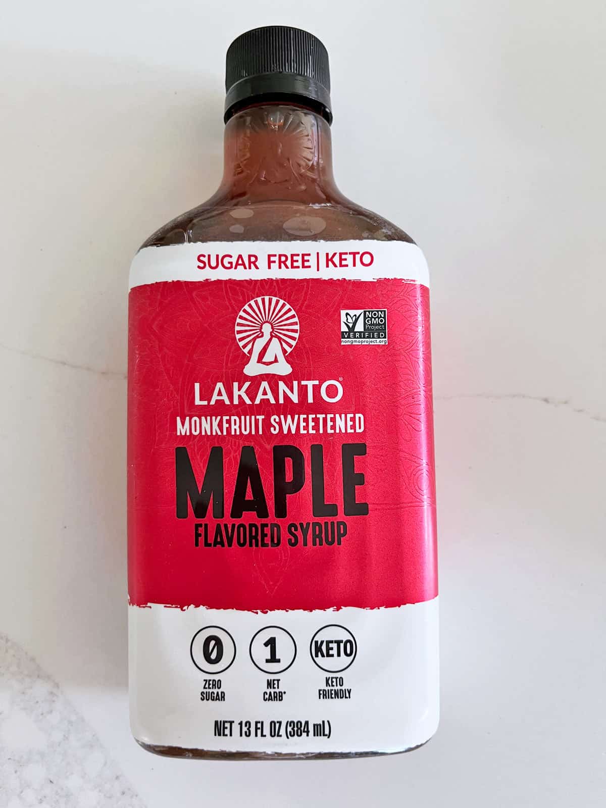 The sugar-free maple syrup I use when serving chaffles (Lakanto). 