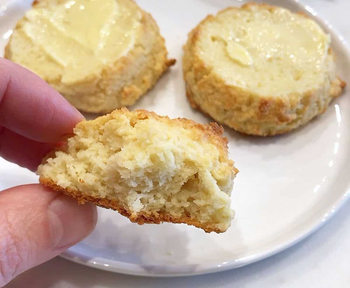 Fluffy keto biscuits. 