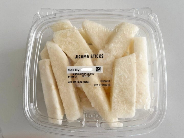 Packaged jicama sticks.