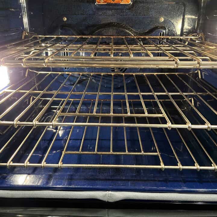 An oven rack placed four inches below the heating element.