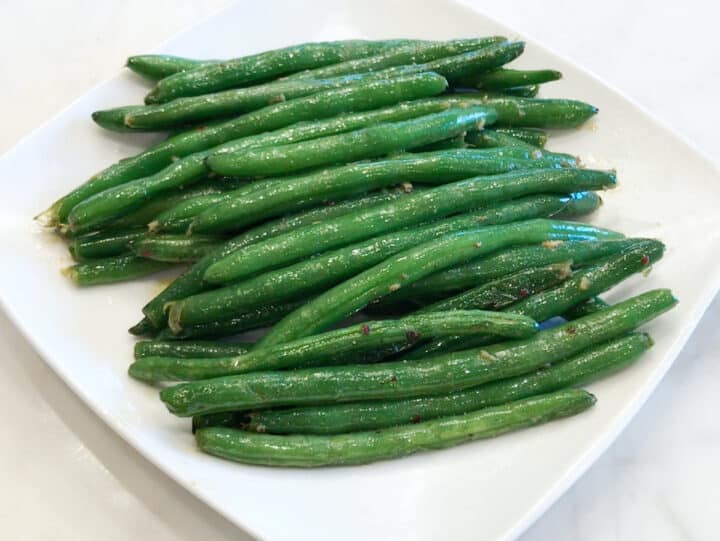 The green beans are served.