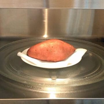 Sweet potato in the microwave.