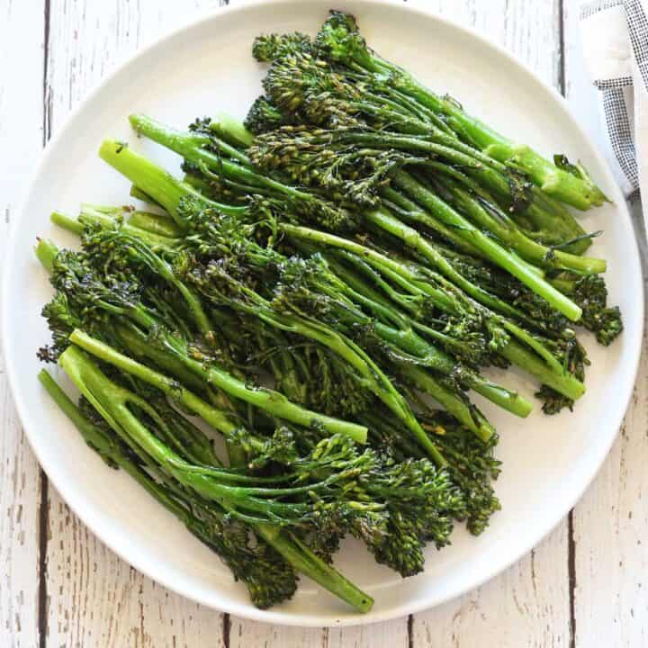 Broccolini that was roasted for just 15 minutes.