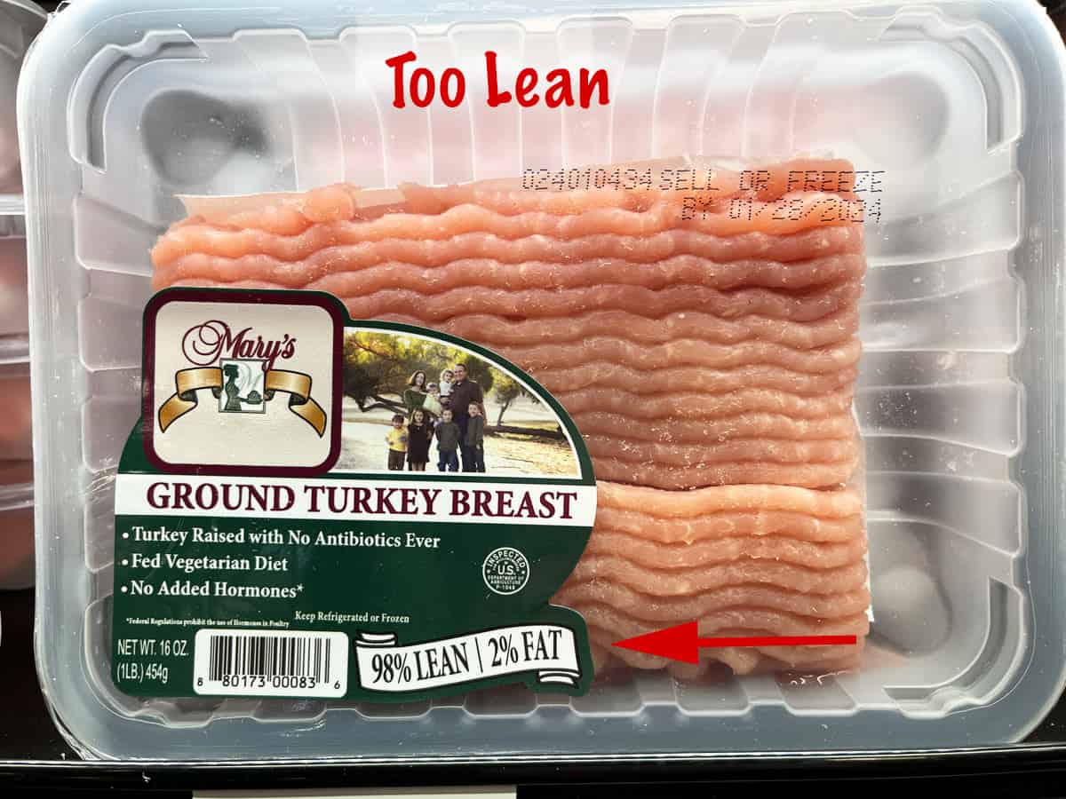 A package of ground turkey breast.