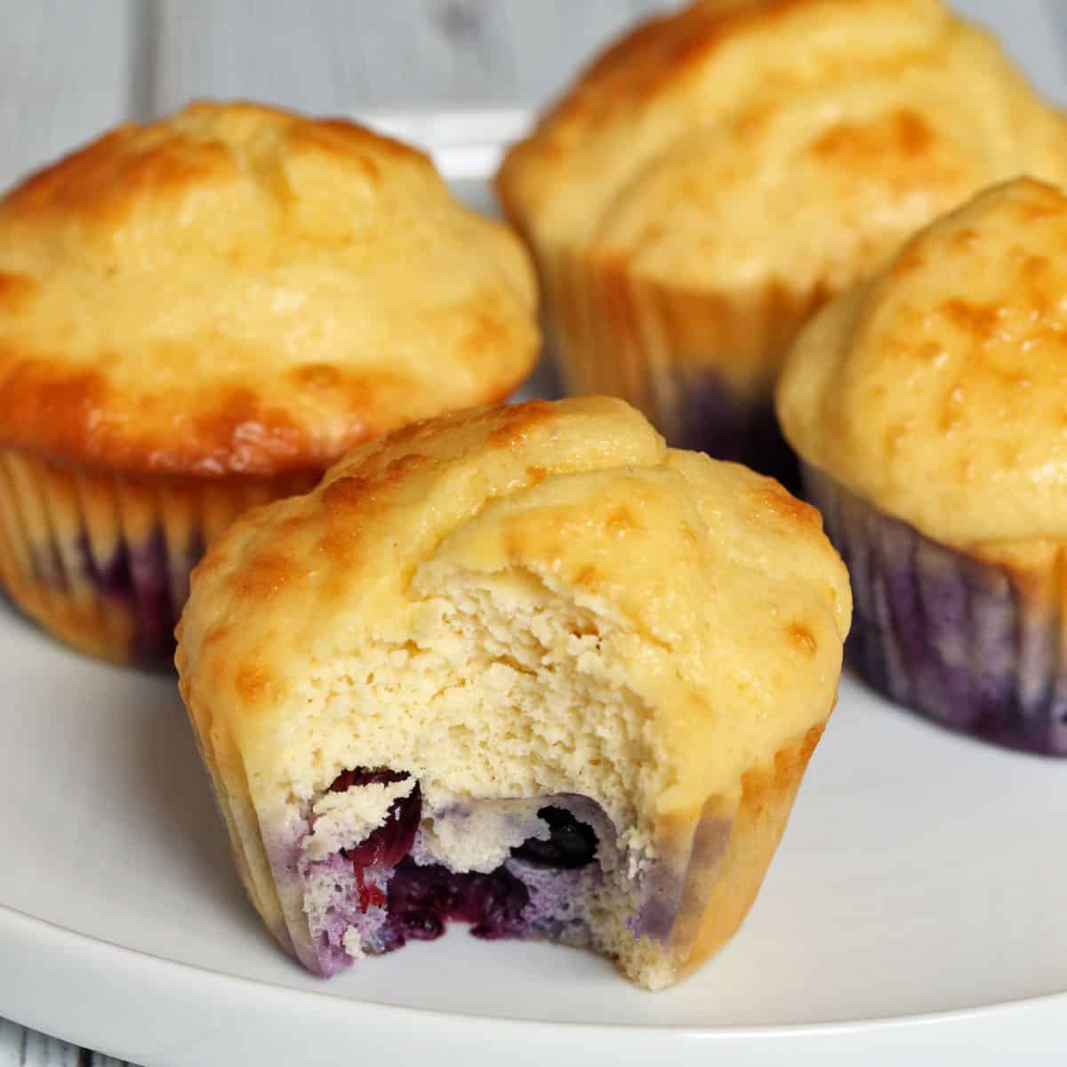 Protein muffins with blueberries.