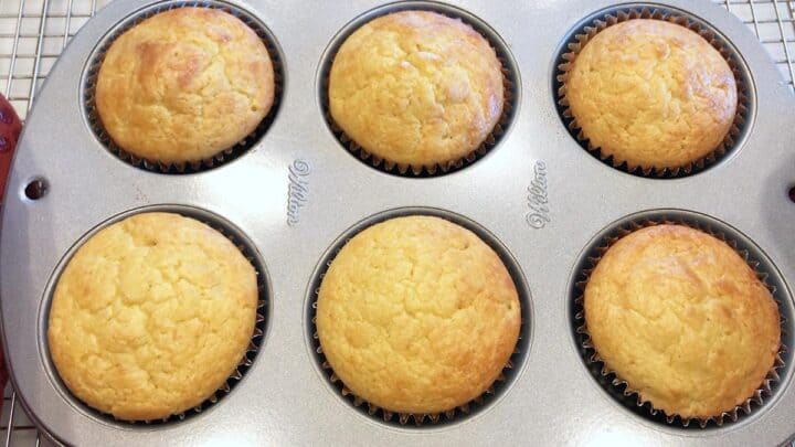 The muffins are fully baked.