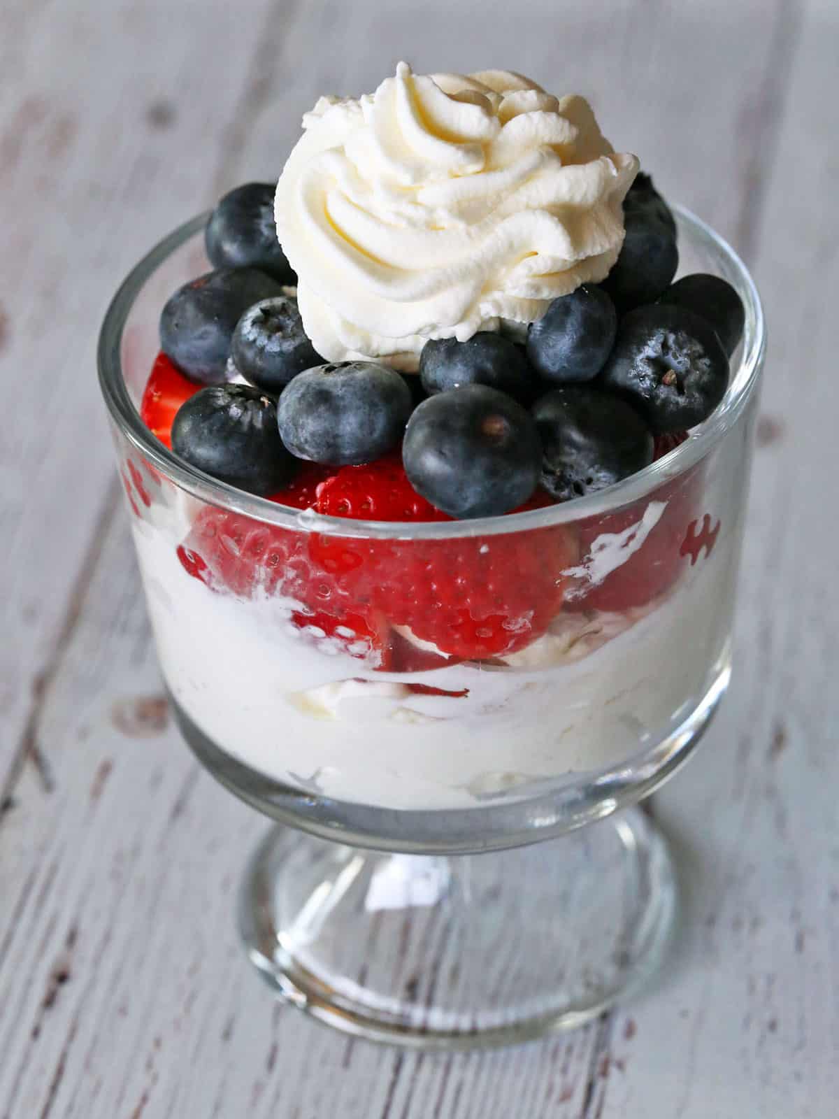 Keto whipped cream is served with berries.