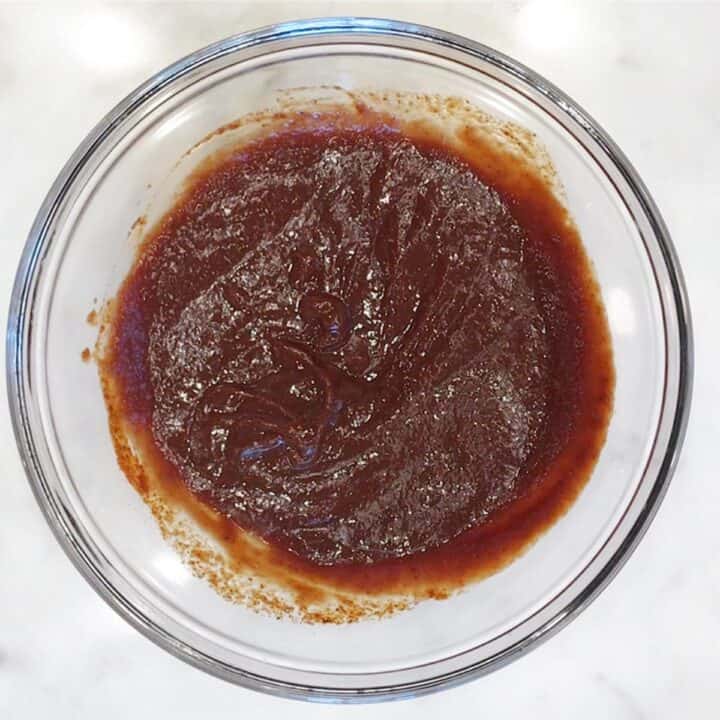 Homemade BBQ sauce in a bowl.