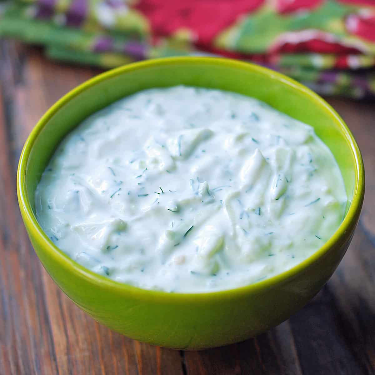 Tzatziki is served as a chilled soup.