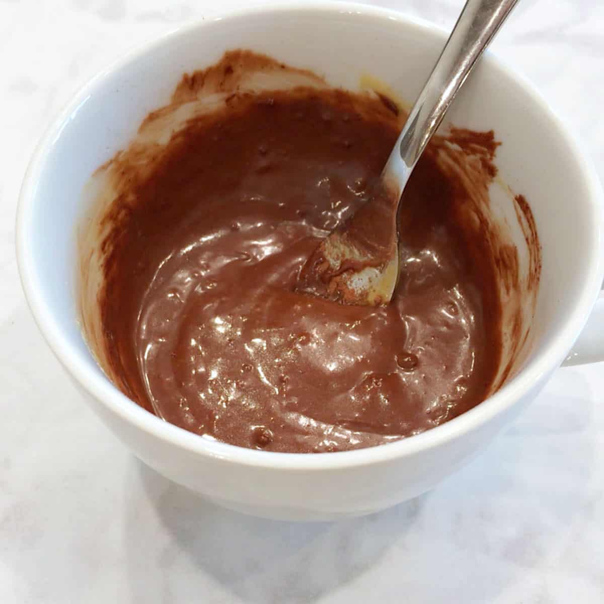 Cocoa powder was mixed into the batter.