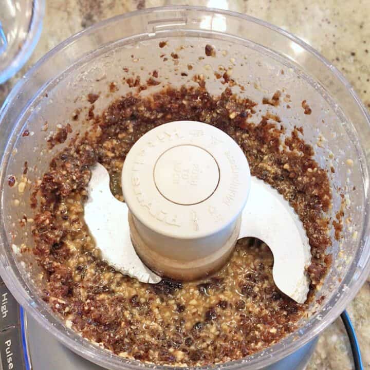 The ingredients were processed in the food processor.