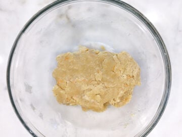 The dough is ready in a bowl.