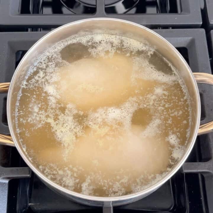 The broth reached a gentle simmer.