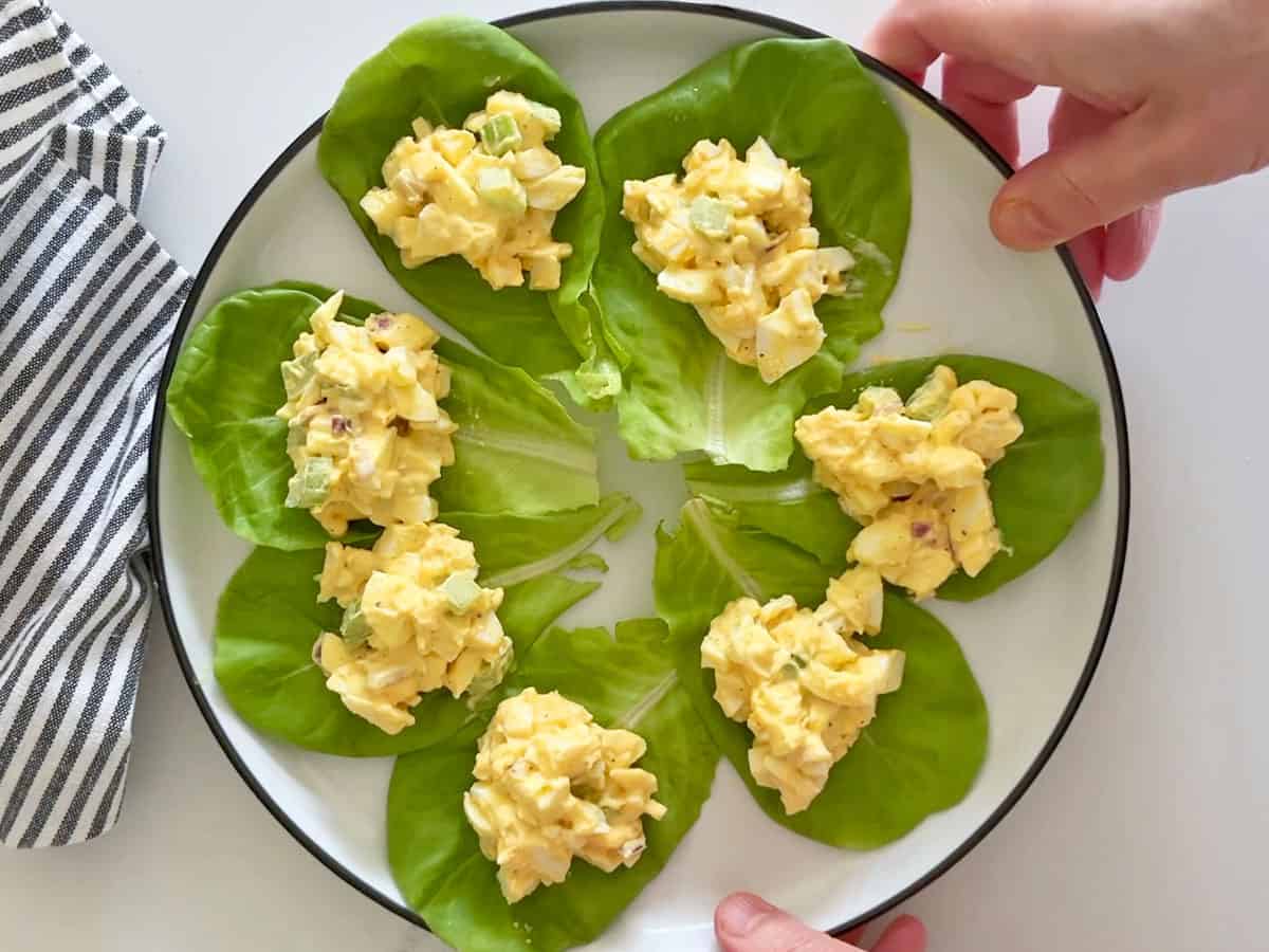 The salad is served.